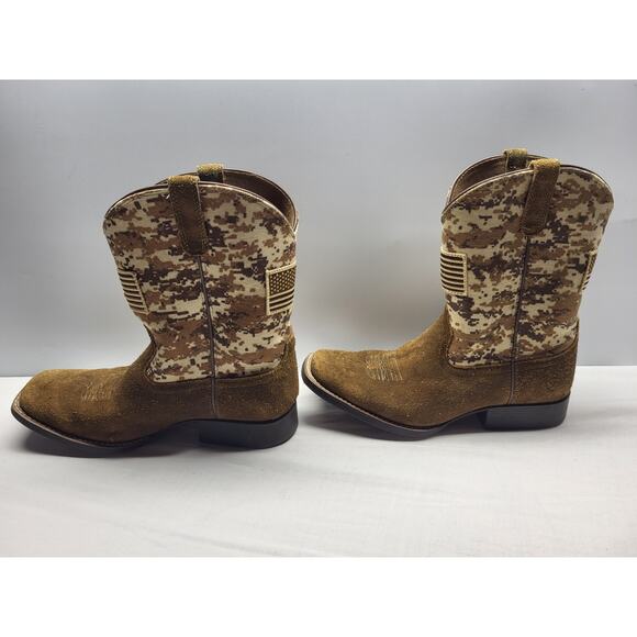 Ariat Men\'s Sport Patriot Sand Storm Camo American Flag Boots Sz 6 Square Toe main image 5